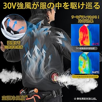 Amazon.co.jp: 【2024年最新 30V超高出力 22000mAh】 空調冷風服